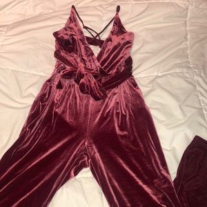 EXPRESS VELVET JUMPSUIT!